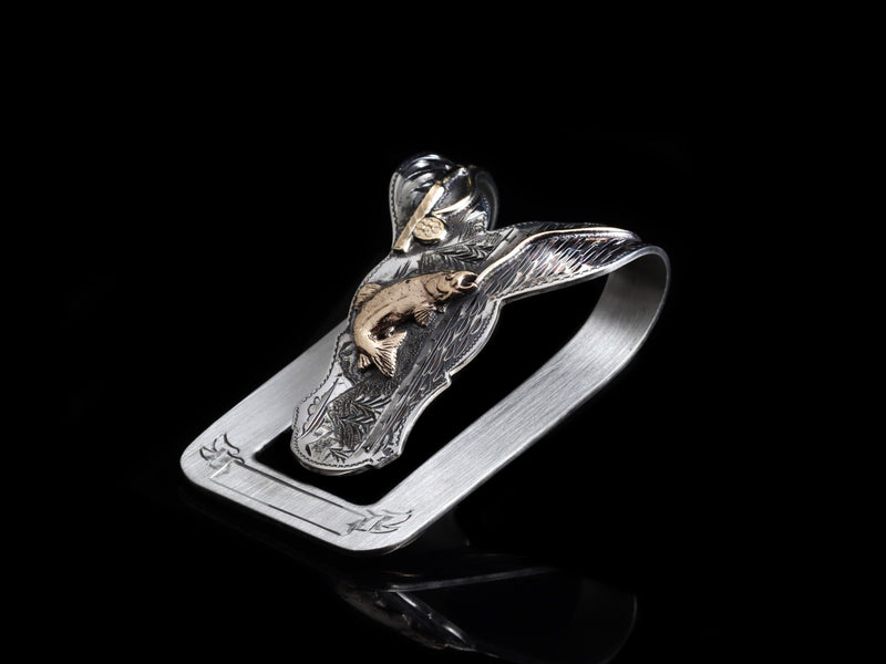 Fly Lure Money Clip Mens Engraved Fishing Birthday Gift 130  Fishing Fly Money Clip display picture 1