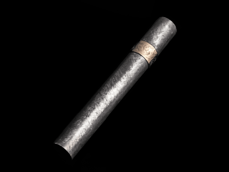 Sterling and 14k Cigar Tube - HardwareForGentlemen.com