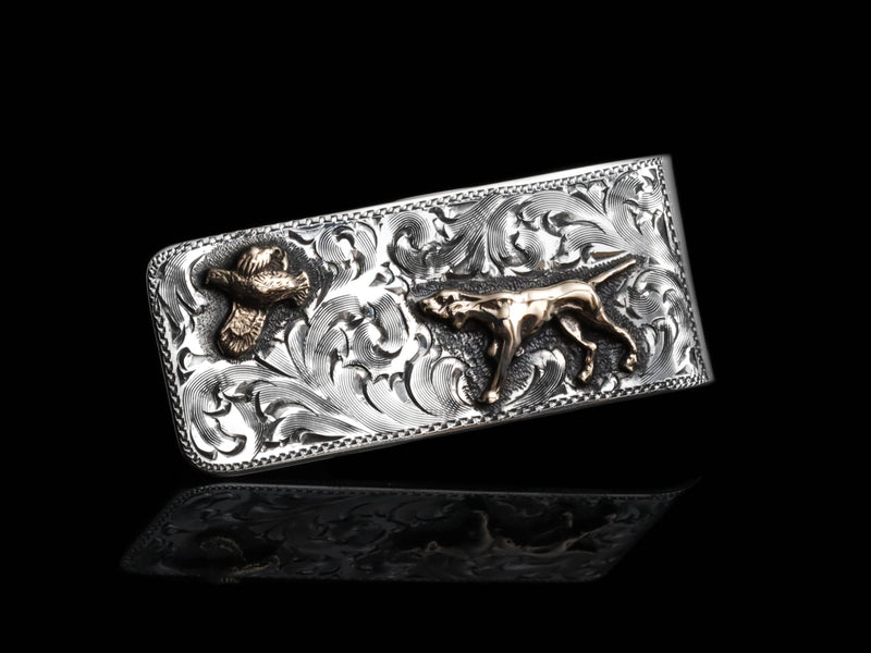 Executive Dog Money Clip, Classic Scroll