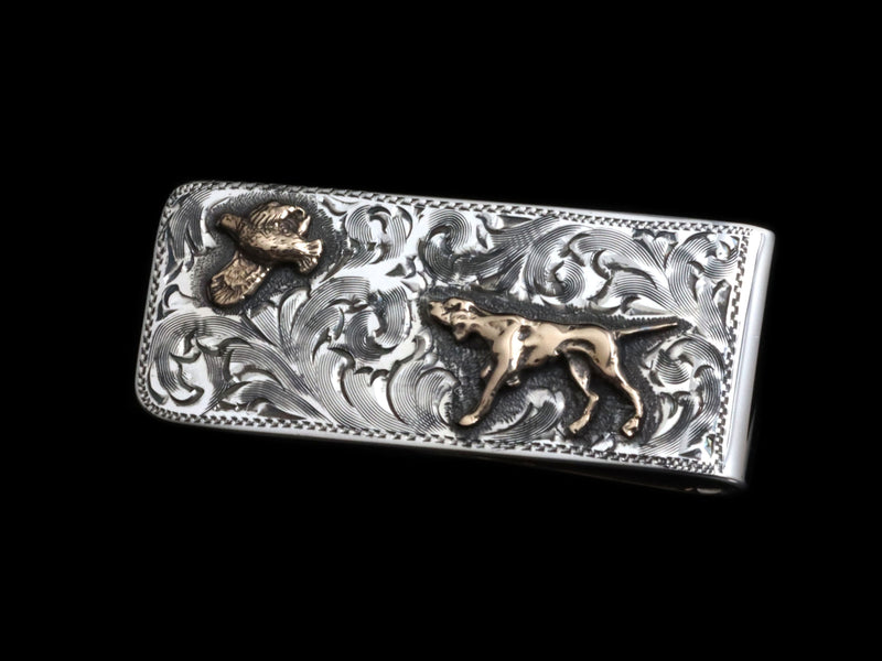 Executive Dog Money Clip, Classic Scroll