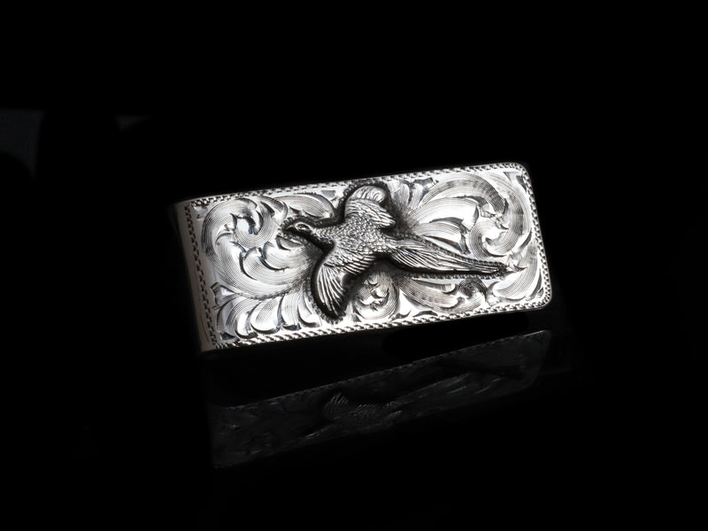 Pheasant & Scroll Money Clip
