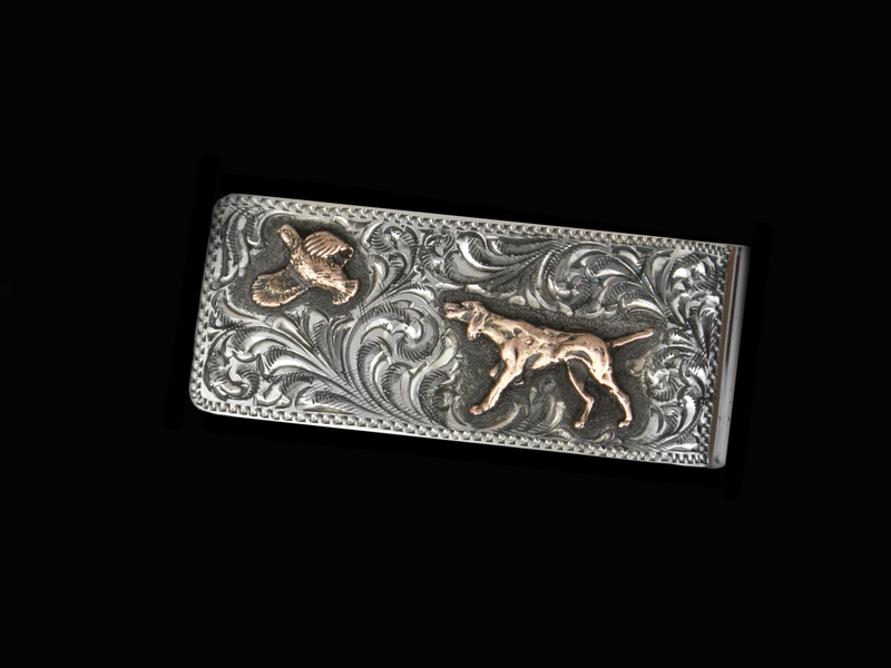 Executive Dog Money Clip, Classic Scroll