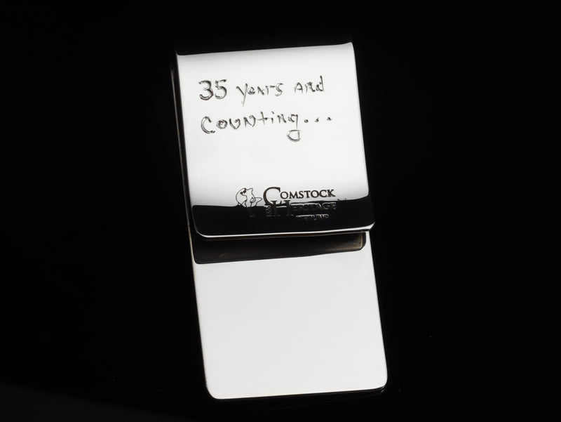 Executive Dog Money Clip, Classic Scroll