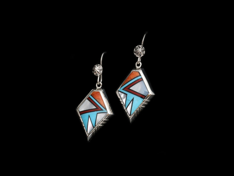 Sterling and Inlay Earrings