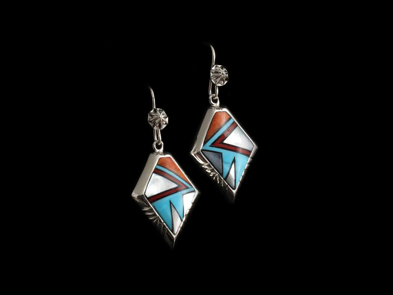 Sterling and Inlay Earrings