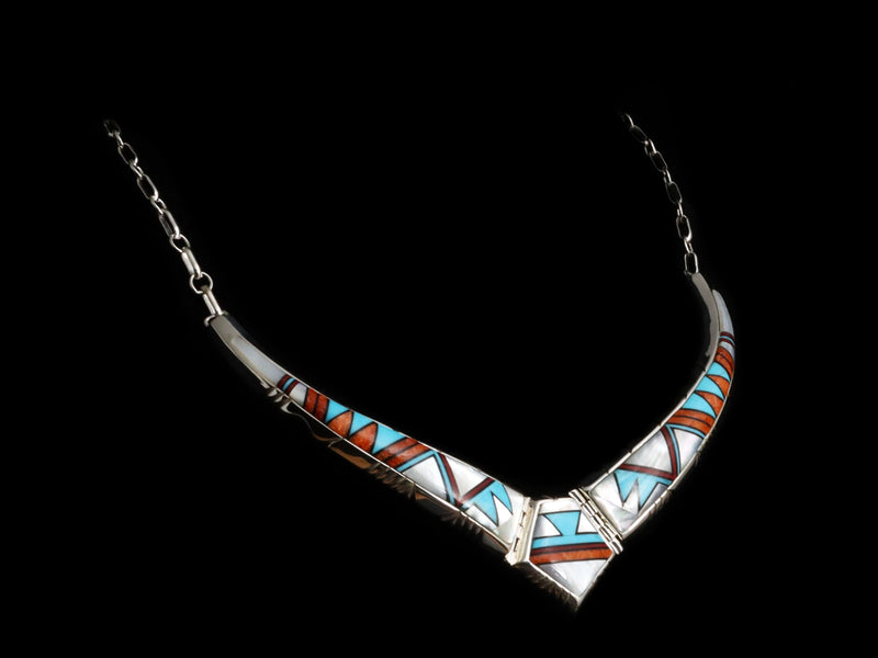 Sterling and Inlay Necklace