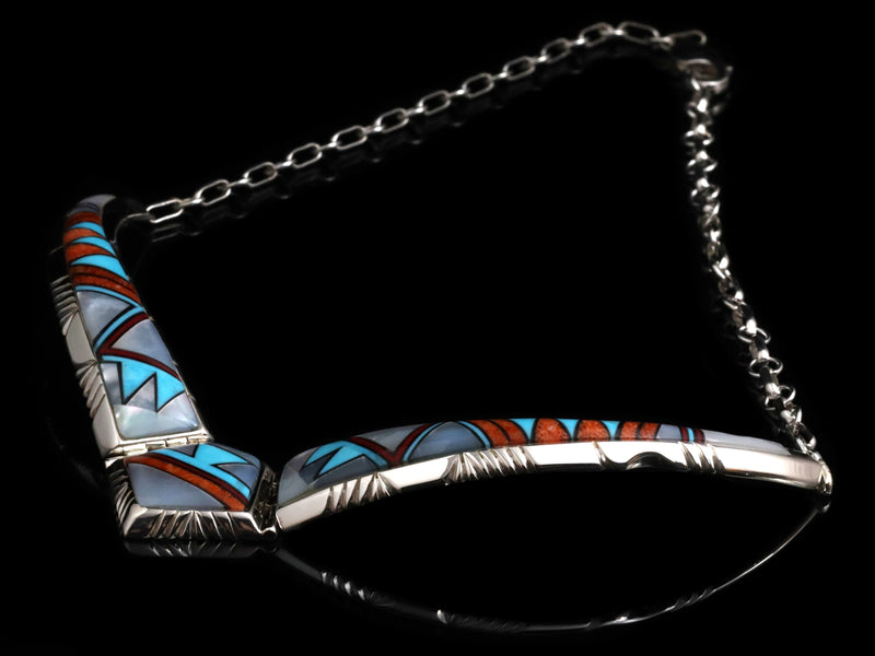 Sterling and Inlay Necklace