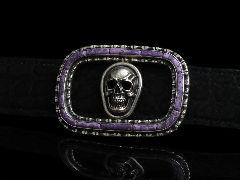 Charoite Framed Skull
