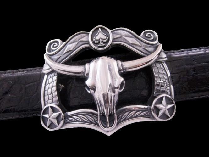 Steer Skull Trophy buckle Jeff Deegan Designs 