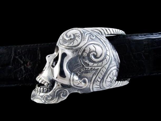 Sugar Skull Trophy buckle Jeff Deegan Designs 