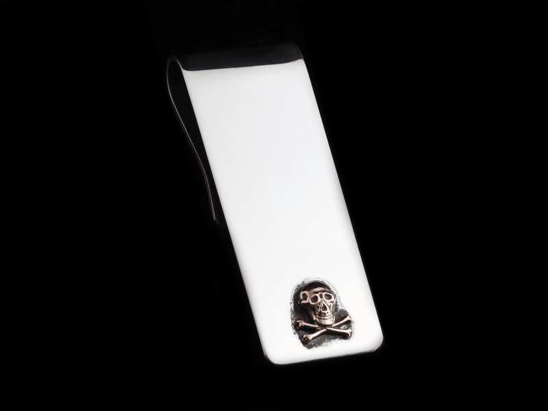 14k Skull Money Clip - HardwareForGentlemen.com