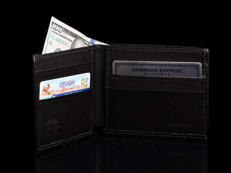 Matte Black Alligator Wallet