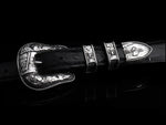 Roped Golf Buckle Set, Two Ways Buckle Sets Comstock Heritage All Sterling Silver 1" 