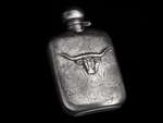 Carved Longhorn Flask, Two Colors - HardwareForGentlemen.com