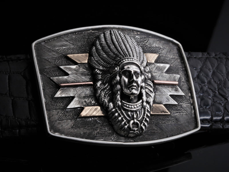 Chief Pinto 14k Belt Buckles Comstock Heritage 