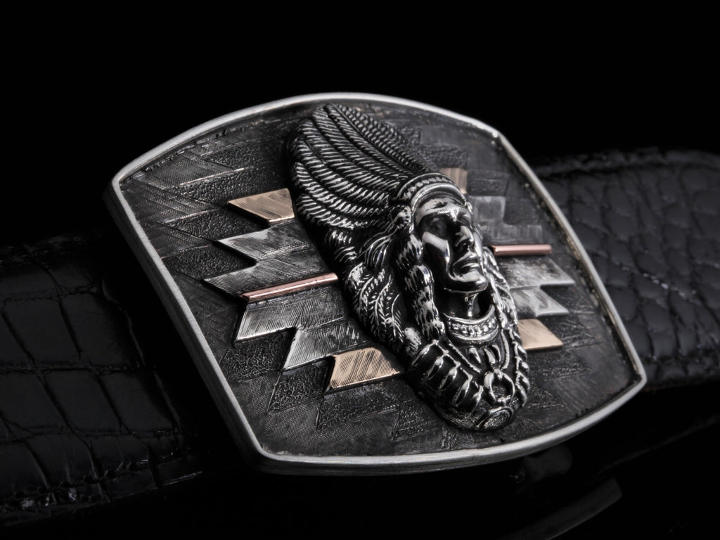 Chief Pinto 14k Belt Buckles Comstock Heritage 