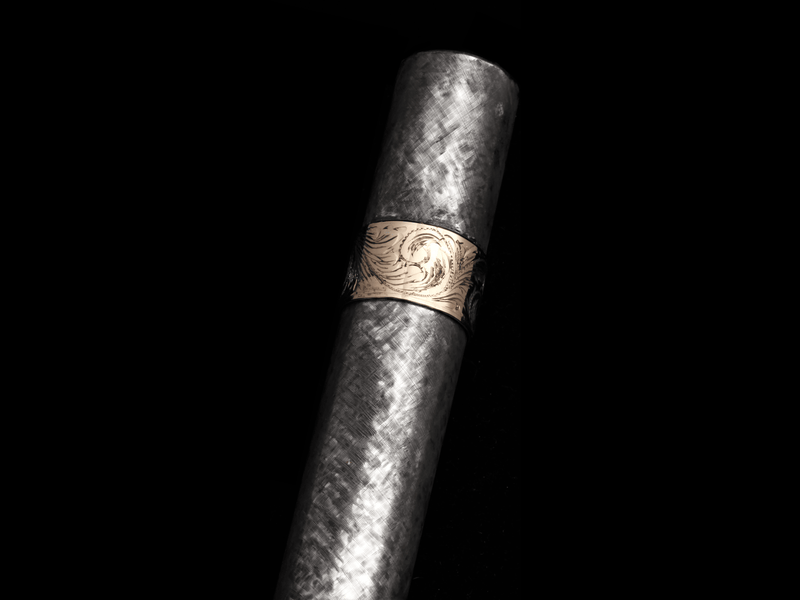 Sterling and 14k Cigar Tube - HardwareForGentlemen.com