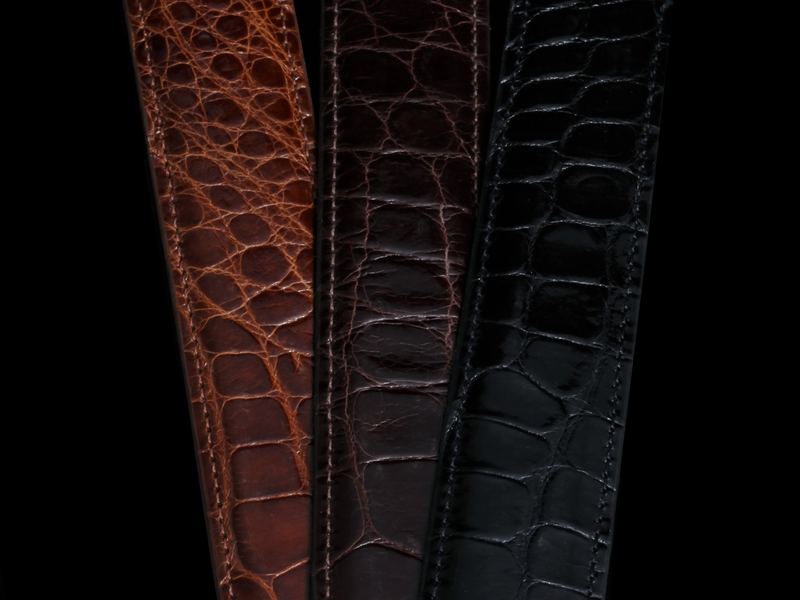 Glazed Alligator Belts