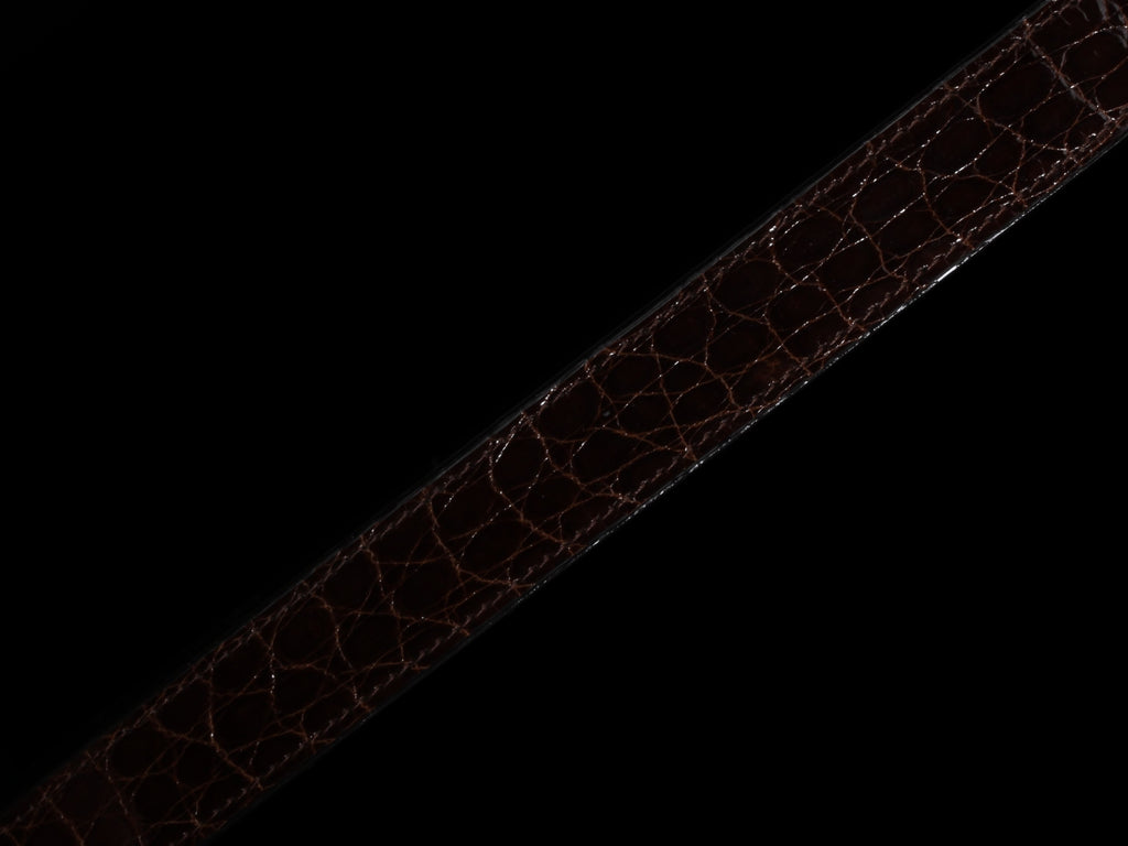 CH Exclusive Classic Alligator Belts (Classic Colors) Belts Comstock Heritage Chocolate Brown 1.25" to 1" Taper 