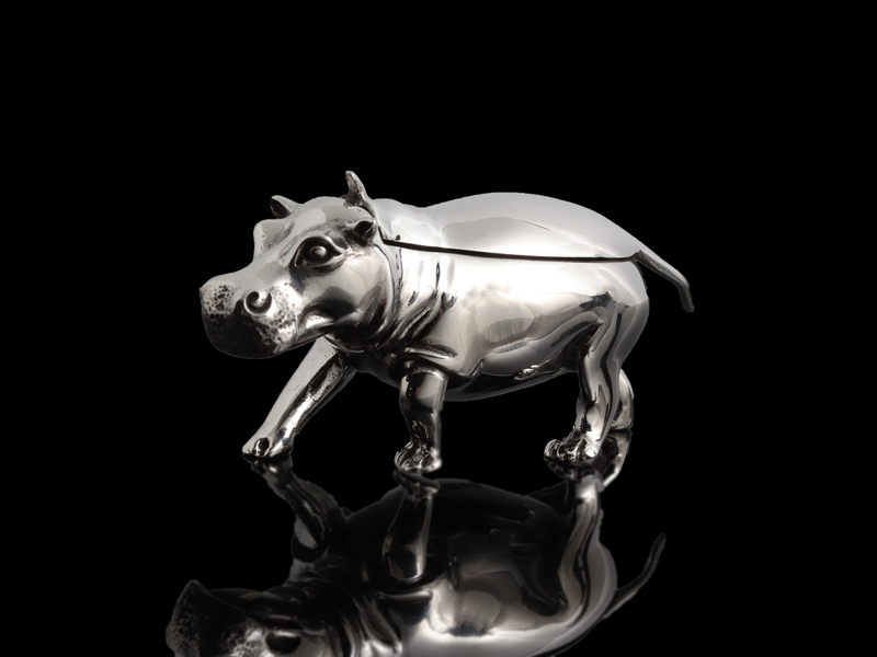 Sterling Silver Hippo Bonboniere