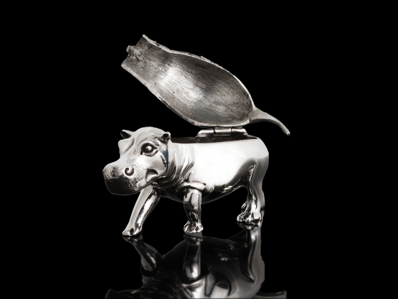 Sterling Silver Hippo Bonboniere