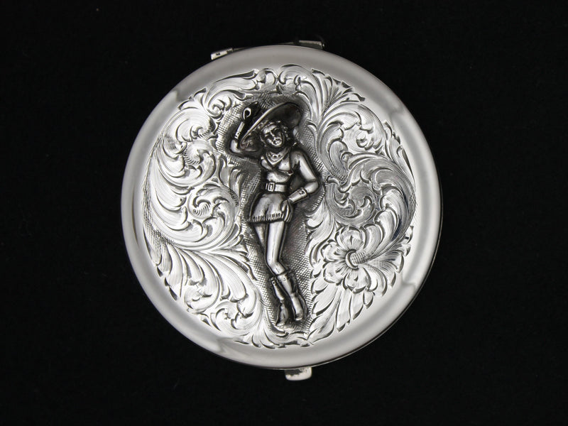 Sterling Silver Miss Rodeo Compact