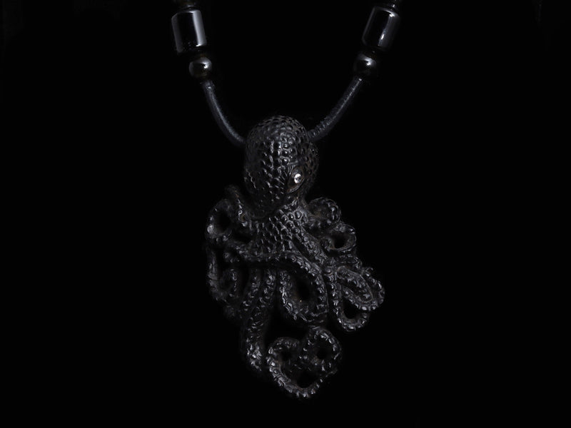 Russian Jet Octopus Necklace