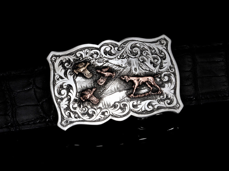 Quail Hunt Belt Buckles Comstock Heritage 