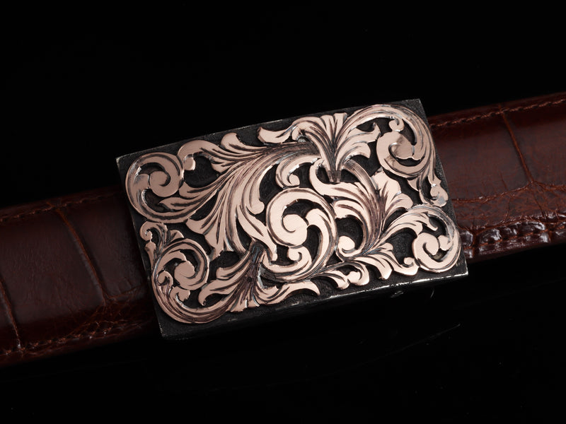 Tyson Swirl 14K Belt Buckles Comstock Heritage 