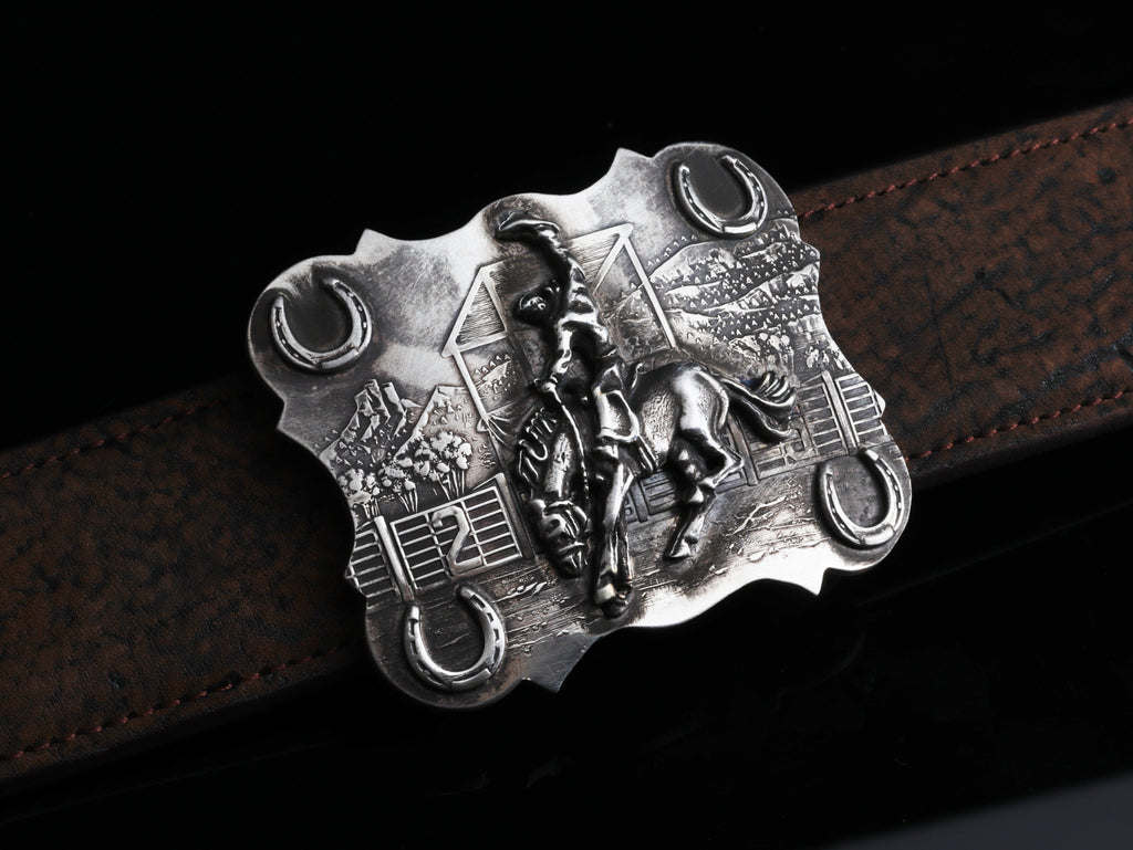 Wyatt Bronc Rider Belt Buckles Comstock Heritage 