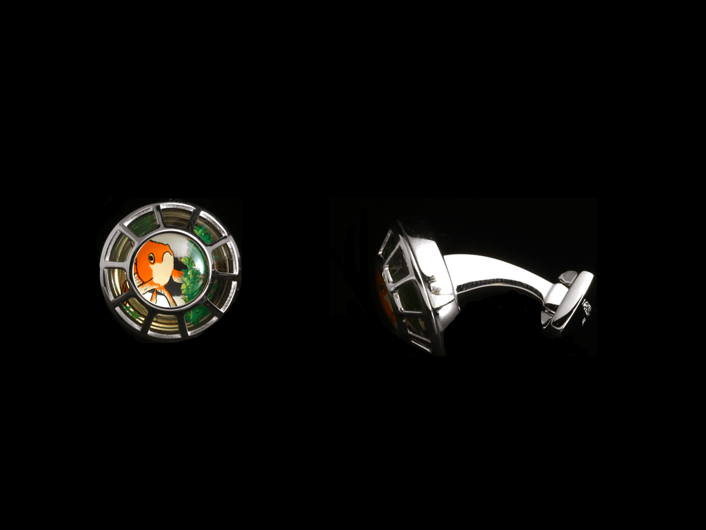 Porthole Fish Cufflinks - HardwareForGentlemen.com