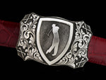 Heraldic Golf, Two Ways Belt Buckles Comstock Heritage 1.5" All Sterling Silver 