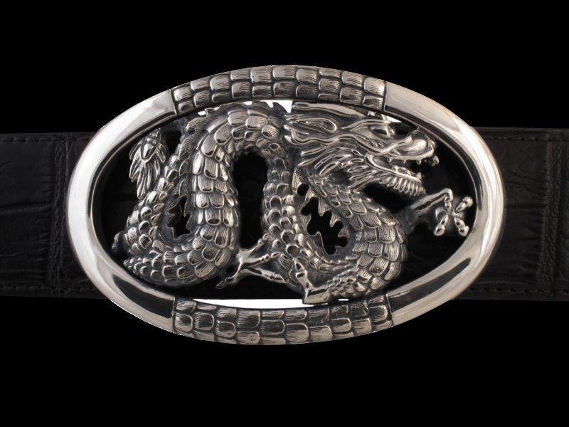 Oval Dragon buckle Jeff Deegan Designs 